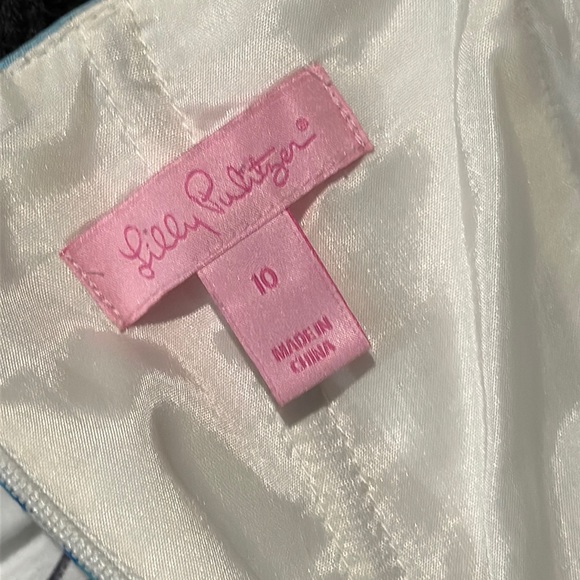 Lilly Pulitzer Strapless Dress in Blue and White - Picture 4 of 8